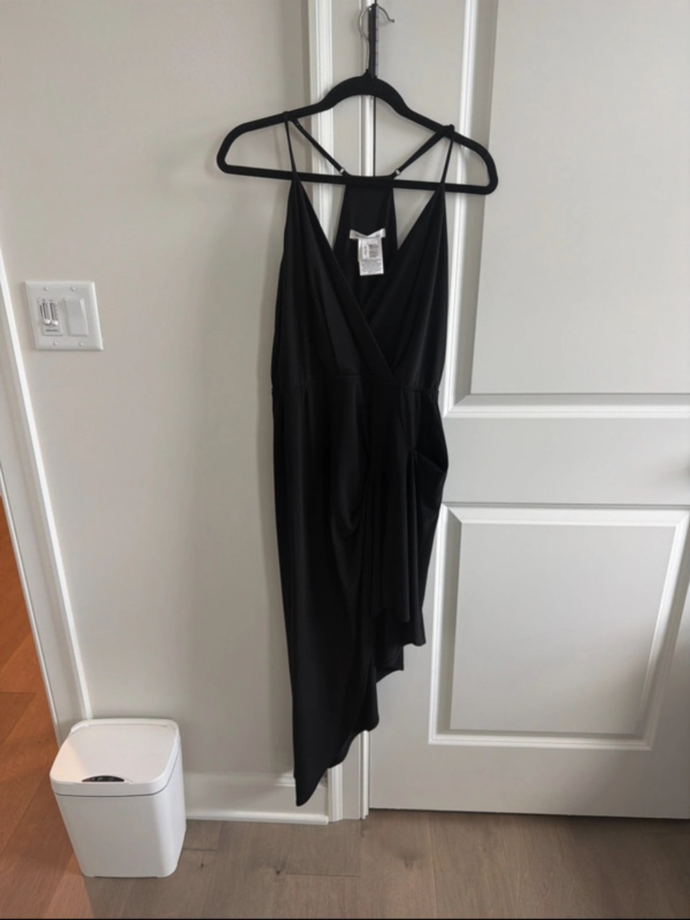 BCBGeneration Black Asymmetrical Wrap Dress